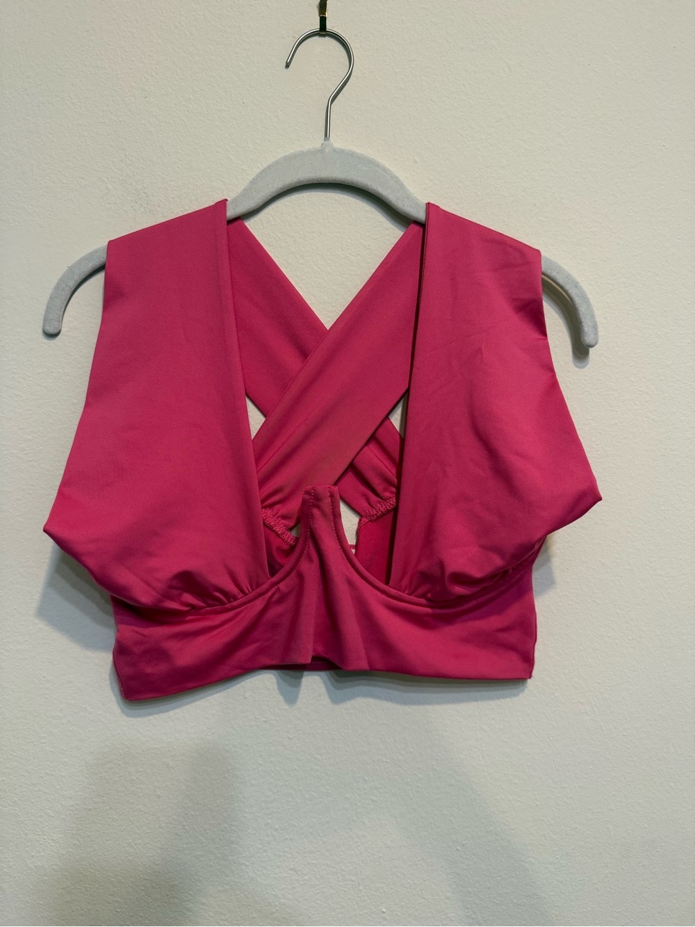superdown Hot Pink Cross-Back Top